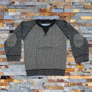 Kids Houndstooth Sweater - Black and Gray